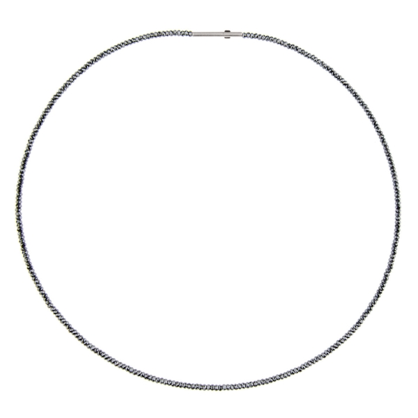 Ernstes Design, Collier, Kette, facettierter schwarzer Hämatit K850